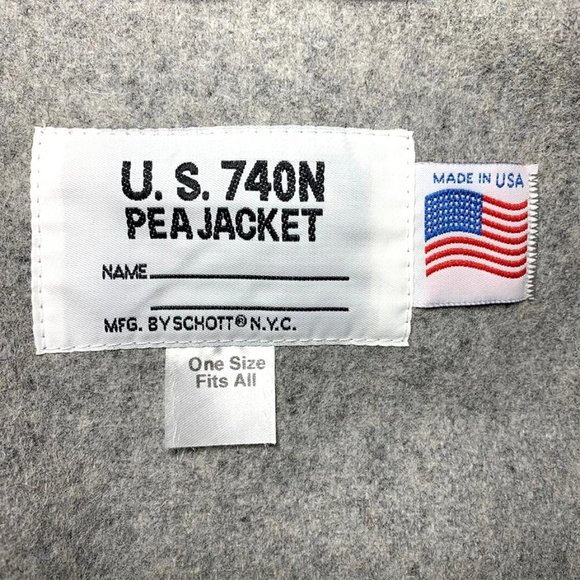 SCHOTT NYC Double Breasted Wool Hooded Peacoat Cape - Picture 10 of 13